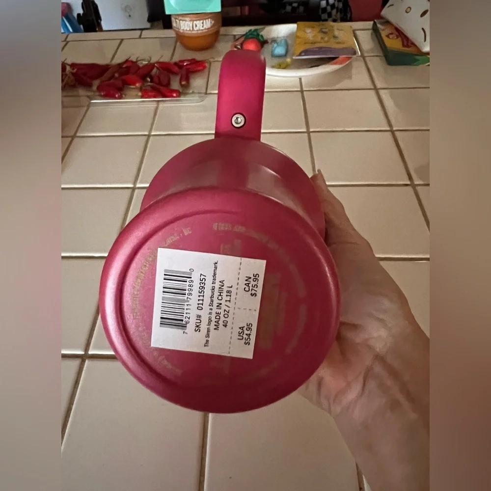 Stanley X Starbucks  Berry Pink Glitter 40oz NWT - Picture 5 of 7